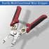 Wire Stripper, Multifunctional Wire Strippers Electrical with Cuts 8 10 12 14 16 18 20 22 AWG Cutter Pliers Splitter Winding Wires Cable Crimper C...
