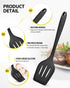 4 Pcs Silicone Kitchen Utensils Set, Wok Spatulas-Slotted Turner-Cooking Spoon-Slotted Spoon, Nonstick BPA Free High Heat Resistant Cooking Utensi...