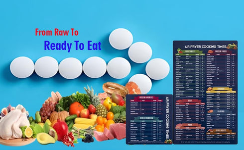 KW.Libite Air Fryer Cheat Sheet, Air Fryer Cookguide for Beginners, Air Fryer Recipes,Air Fryer Cooking Chart Air Fryer Magnetic Cheat Sheet, Air ...