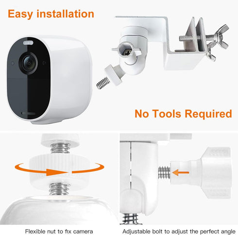 Gutter Mount for Eufy, Wyze, Google Nest, Arlo, Simplisafe, Ring Stick up Cam/Pro, Wyze Cam v3 Pro, Compatible with Any Security Camera and Solar ...