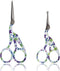 Stork Bird Rounded Safety Tip Embroidery Craft Stainless Steel Crane Scissors - Purple - 2 Pairs...