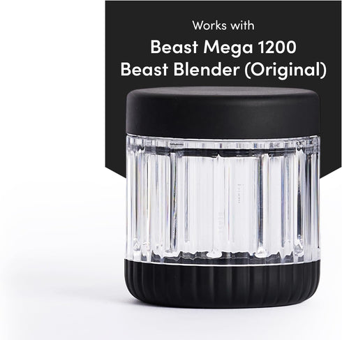 Beast 500mL Blending Vessel + Storage Lid | Compatible with 1000W Beast Blender | Blend Smoothies and Shakes (Carbon Black)...