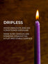 Candwax 10 inch Taper Candles Set of 4 - Dripless and Unscented Candlesticks - Perfect for Dinner and Household Decor - Purple Candles...