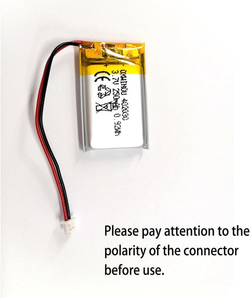 3.7V 250mAh 402030 Rechargeable Lithium Polymer Replacement Battery for DIY 3.7-5V Electronic Product, Bluetooth Headset, Watch 3-Pack...