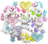 Dress It Up Enchanted Unicorn Buttons Set - Sparkle with Glittery Hearts & Stars - Unleash Your Magical Crafting Journey, White, 20246035181938278...
