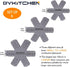 BYKITCHEN Pan and Pot Protectors, Larger & Thicker Pan Protectors with Stars, Set of 6 and 3 Different Sizes, Pot Protectors for Stacking and Prot...