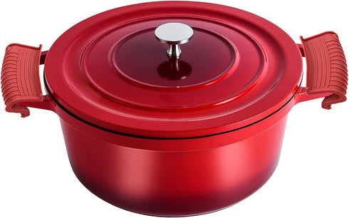 4 pcs Trumoter potholders, Silicone Assist Pan Holder for Cast Iron Skillets and Traditional Pots - Red...