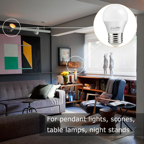 BPC4503 A15 LED Bulb 3W, 3000K Warm White, A15/G45 Small Bulbs, E26 Base, NOT Dimmable (4 Count)...