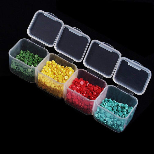 Diamond Painting Storage Containers, 2pcs 28 Grids Clear Diamond Painting Accessories and Tools Boxes Bead Organizers Diamond Art Embroidery Stora...