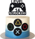 Level 14 Unlocked Cake Topper, Video Game Cake Topper, Game Controller Cake Topper for 14th Birthday Party Decoration...