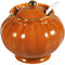 Ceramic Covered Salt Bowl Sugar Container Spice Box Seasoning Jar with Lid and Spoon for Home and Kitchen Coffee Bar, 9 OZ, Orange...