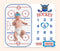 Baby Age Milestone Blanket, Hockey Stadium Blanket for Nursery, Baby 1-12 Months Growth Chart, includes 4 Frame and 1 Headband 47"x40" BTLSPH298...