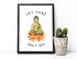 Framed Let That Shit Go Art Print Set of 1 (8”X10”?-Read To Hang- Zen Printing Yoga Room Decoration Canvas Buddhist Prints Wall Pictures Bathroom ...