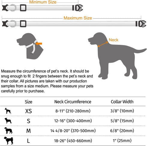 HDE Nylon Dog Collar Adjustable Soft Puppy Collars for Small Medium Large Dogs Ducks Pink - L...