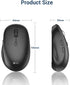 iClever Wireless Mouse, MD165 Dual Mode Wireless Mouse, Bluetooth Type-C Rechargeable Mouse, 2.4G Wireless Computer Mice with USB Receiver, 3 Devi...
