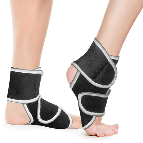 2 Pack Ankle Brace - Adjustable Compression Wrap for Men & Women, Support for Plantar Fasciitis, Tendinitis, Sprain, Breathable, One Size...