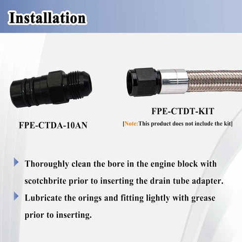 FPE-CTDA-10AN Turbo Drain Tube Adapter, Universal Fit...