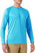 Men's UPF 50+ Rash Guard Swim Shirt Long Sleeve Moisture Wicking Quick Dry Lightweight Wrinkle-resistant Fishing Running, Sea Blue, XX-Large...