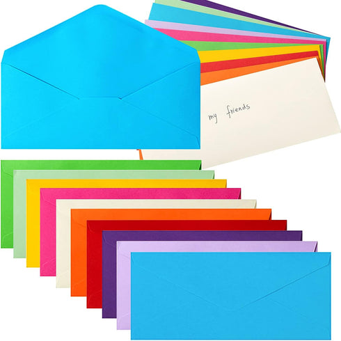 50 Pack #10 Business Envelopes Standard V Flap Invoices Envelopes for Office Checks, Business Letterhead, Letter Mailing 4.13 x 9.49 Inches (10 Co...
