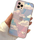 I-MGAE-IN-AR Phone Hard Case 6.1 inch Compatible with iPhone 15 Pro Case Cute 2023 Release Slim Cystal Clear Holographic White Cloud Women Girls, ...