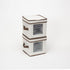 Household Essentials China Plate Storage Box, Holds 12 Dessert Plates or Bowls, Windowed Panel, Sturdy Frame and Reinforced Handles, Felt Cushions...