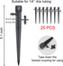 25 Pcs Drip Irrigation Emitters, Adjustable Flow 0-18 GPH Irrigation Drippers with Stake, 360 Degree Flow Sprinkler Head, Micro Sprinkler for Gard...