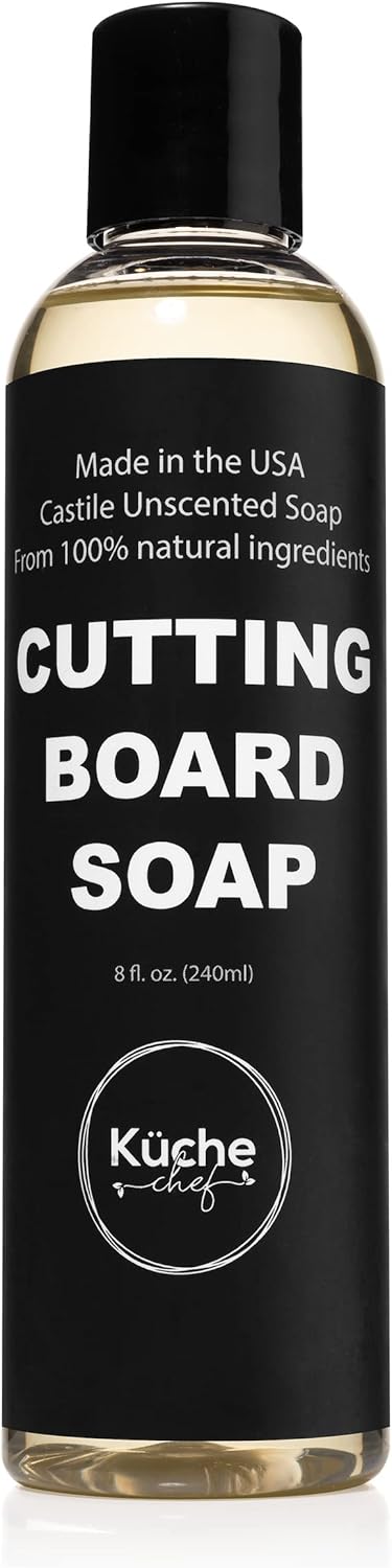 Natural Cutting Board Soap (8oz) Made in the USA. Nurture and Maintain Wooden Cutting Boards....