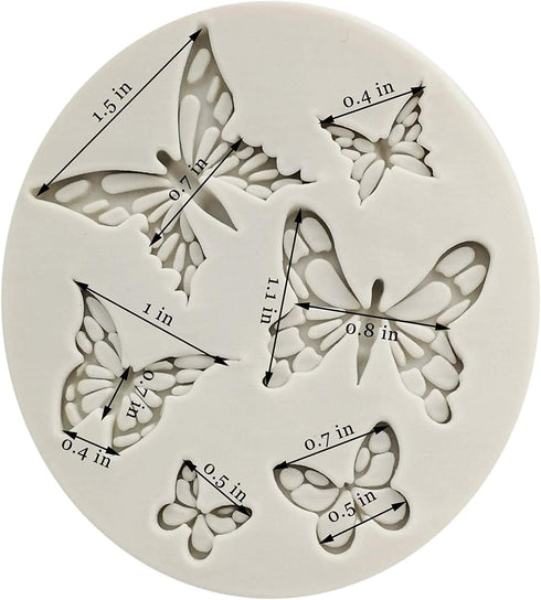 Butterfly Fondant Mold,Butterfly Silicone Molds Cake Topper Decoration Gummy Mold for Chocolate Candy Sugar Craft Gum Paste Polymer Clay...