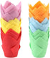 Ruisita 150 Pieces Mini Baking Cups Tulip Baking Cups Cupcake Liners Muffin Liners for Wedding, Birthday, Baby Shower Parties, 6 Colors (Multicolo...