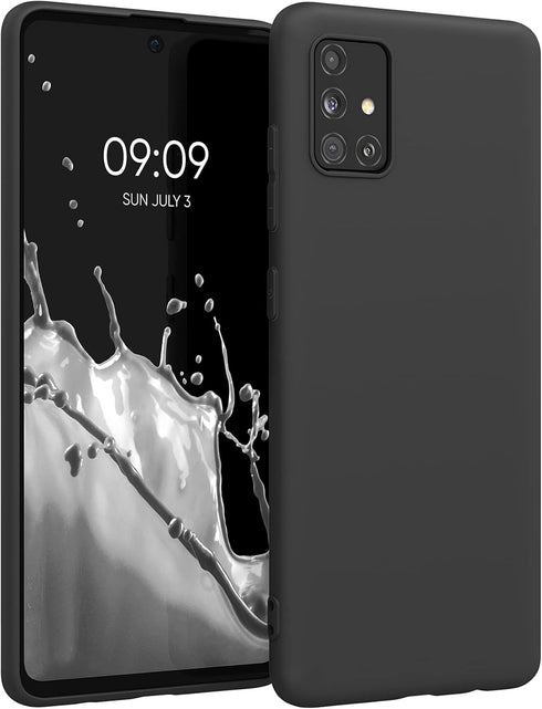 kwmobile Case Compatible with Samsung Galaxy A51 Case - Soft Slim Protective TPU Silicone Cover - Black Matte...