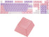 MECCANIXITY 104 Keys Pudding Keycaps Set OEM Profile 60 Percent ABS for Mechanical Keyboard Layout, Purple & Pink Double Shot...