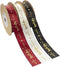 5/8 Inch Happy Birthday Ribbon 3 Roll 30 Yards Satin Ribbons with Gold Printed Gift Ribbon for Birthday Gift Wrapping Craft Hair Bows Party Suppli...