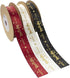 5/8 Inch Happy Birthday Ribbon 3 Roll 30 Yards Satin Ribbons with Gold Printed Gift Ribbon for Birthday Gift Wrapping Craft Hair Bows Party Suppli...