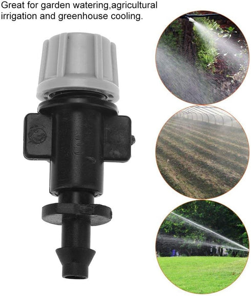 50pcs/set Misting Nozzles Plastic Sprinkler Head Atomizer Nozzles for Patio Garden Agricultural Greenhouse Drip Irrigation Outdoor Cooling System...