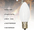 White Christmas Light Replacement Bulbs,25 Pack White Plastic Shatterproof Warm White LED Light Bulbs,C9/E17 Base,0.6W Great for Indoor Outdoor Ch...