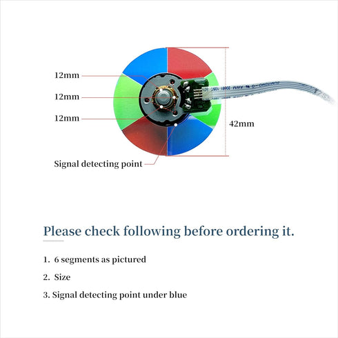 2024 Upgraded Color Wheel for Optoma Projectors HD20, HD220, HD200X etc...