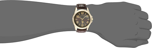 U.S. Polo Assn. Classic Men's USC50167 Gold-Tone Watch with Brown Band...