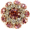 10 pcs Fancy Pink Mix Color Rhinestones Sewing Metal Shank Buttons for Coats -22mm -8/9"...
