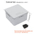 LeMotech Junction Box with Reserved Holes ABS Plastic Electrical Box IP55 Waterproof Dustproof Project Enclosure for Electronics White 3.1 x 3.1 x...