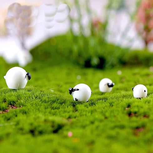 9pcs Sheep Micro Landscape Ornaments, Miniature Figurines Fairy Garden Accessories, Garden DIY Kit...
