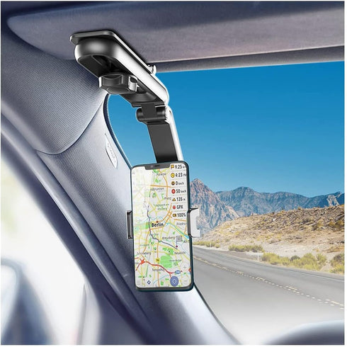 Cell Phone Holder for Car, Car Cellphone Mount Clip, 360°Rotatable Phone Holder for Car Sun Visor, Universal for iPhone 13/12 Pro, Pro Max, XS, Sa...