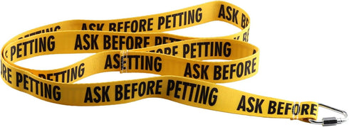 JXGZSO Ask Before Petting/Ask to Pet Nervous Yellow Dog Lead Shy Rescue Dog Gift Nervous Shy Dog Gift (Ask Before Pet Leashes)...