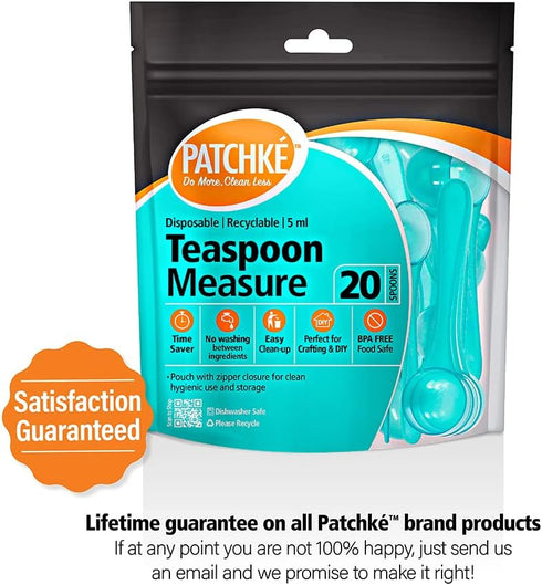Plastic Measuring Spoons, Fits in Jar, Good for Formula, Coffee, Pet Food - 5 ml - 1 Teaspoon Mesure (20)...
