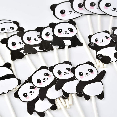 Panda Cupcake Toppers Picks 24pcs - Panda Party Supplies Birthday & Baby Shower...