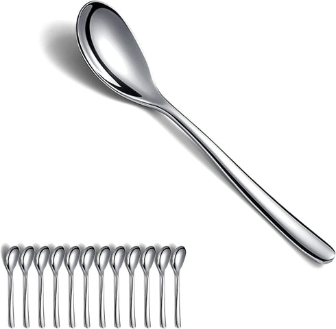 Kyraton Teaspoons Set of 12, Stainless Steel Coffee Spoon, Spresso Spoons for Home, Restaurant, Hotel, Parties, Dishwasher Safe...