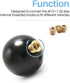 Shift Knob Black Round Ball Type Universal for Manual Automatic Vehicles with 3 Adapters (Billiard 8 Ball)...