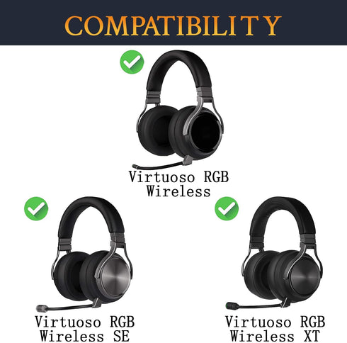 SOULWIT Cooling Gel Ear Pads Replacement for Corsair Virtuoso RGB Wireless XT SE Gaming Headset, Earpads Cushions with High-Density Noise Isolatio...