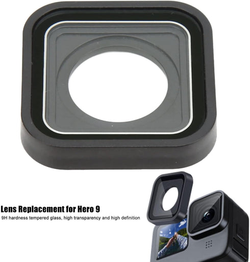 Lens Replacement for Hero 10, Portable Action Camera Replacement Lens HD UV Glass Cover Replacement Spare Lens Fit for Hero 9 10 Black Action Came...