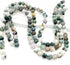 100Pcs Round Natural Tree Agate Gemstone Loose Beads with Stretch Cord for Bracelet Jewelry Making, 8mm, Small, Green White...