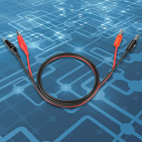 ASHATA Banana Plug to Clip Test, Output Cable Line Banana Plug Clip Wire 30V 5A for Adjustable DC Regulated Power Supply...